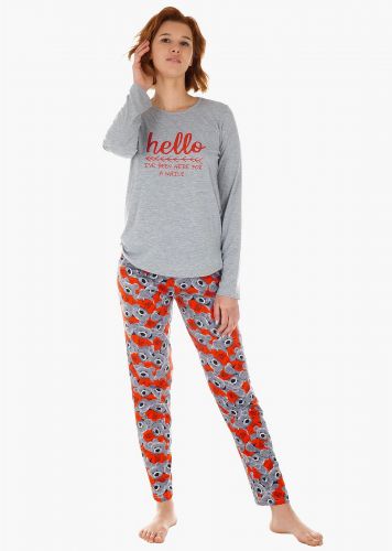 Γυναικεία πιτζάμα Vienetta "Hello" all print bears παντελόνι