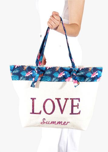 Γυναικεία τσάντα θαλάσσης "LOVE SUMMER"