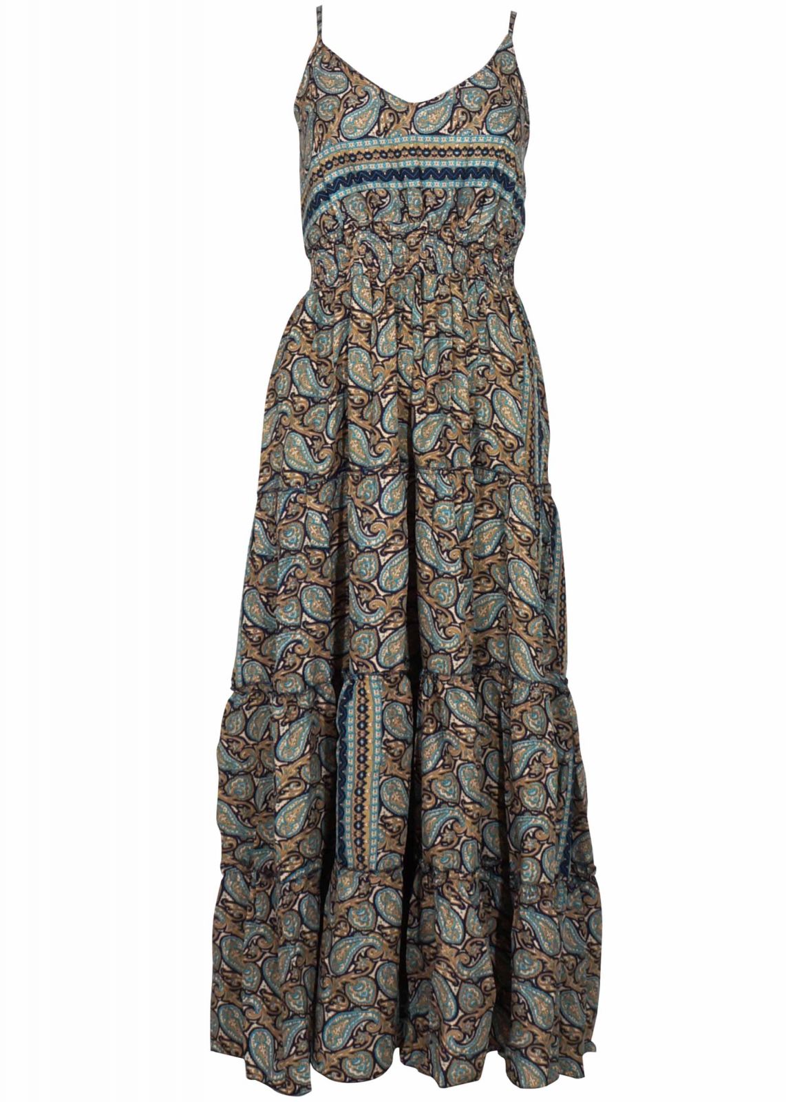 Γυναικεία φόρεμα maxi all print με βολάν. Bohemia Style. ΠΕΤΡΟΛ 3430-19320