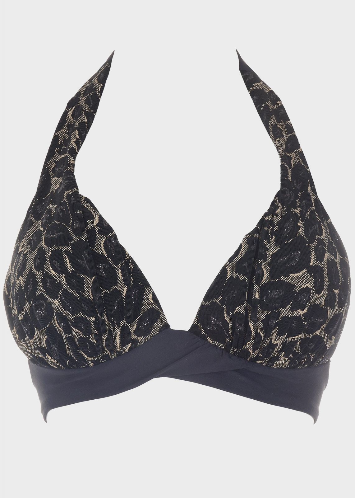 Γυναικείο bra LUNA animal print glitter λεπτομέρειες ενσωματωμένη push up επένδυση.Καλύπτει B CUP