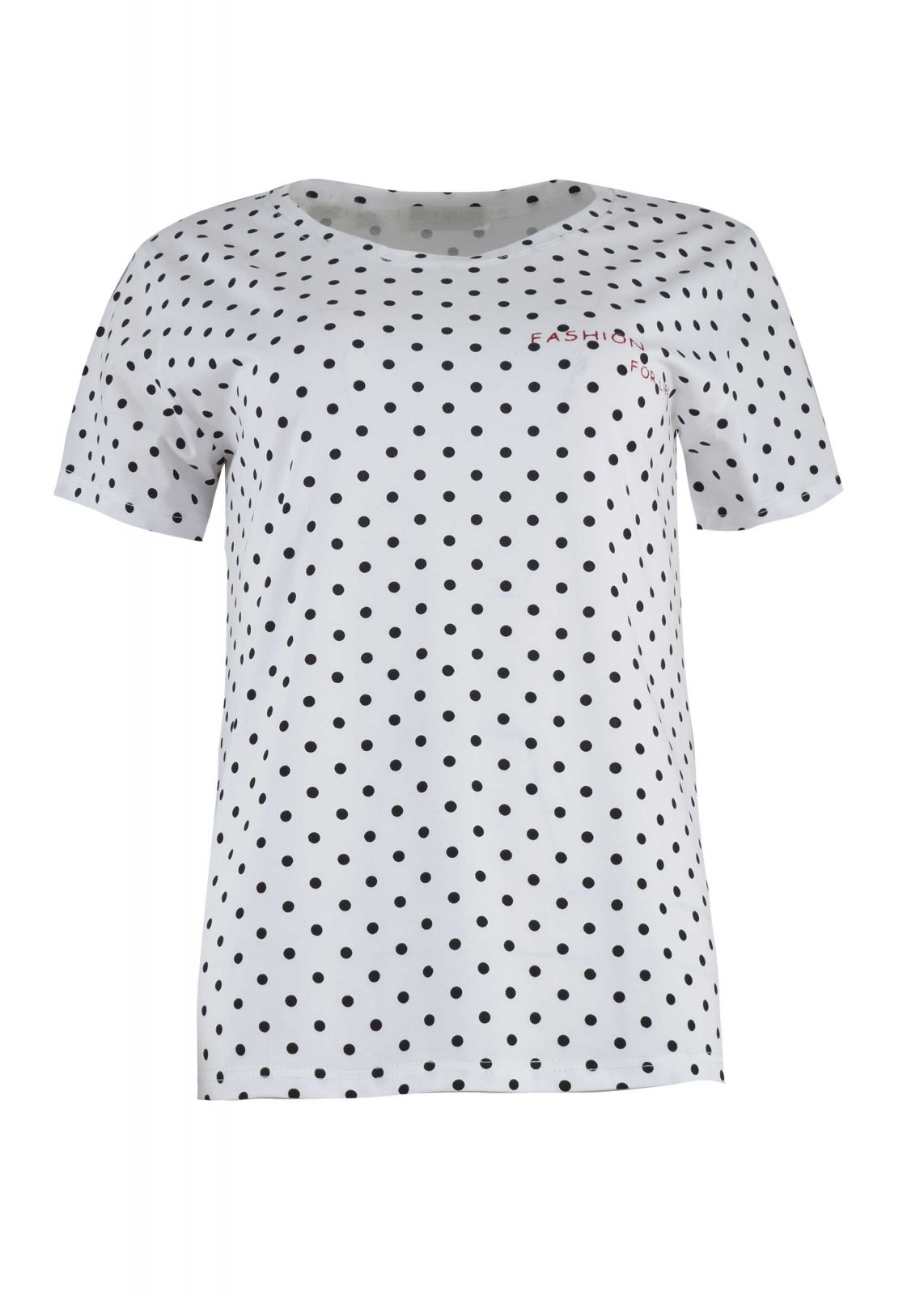 Γυναικείο tshirt all print pois. Casual Style ΛΕΥΚΟ 1983-11111