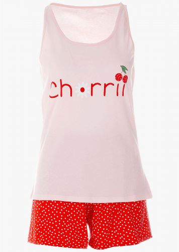 Γυναικείο baby doll "Cherry" φαρδιές τιράντες σόρτς all print pois